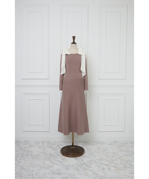 セール】Open Shoulder Ribbon Knit Dress（ワンピース）｜MISTREASS