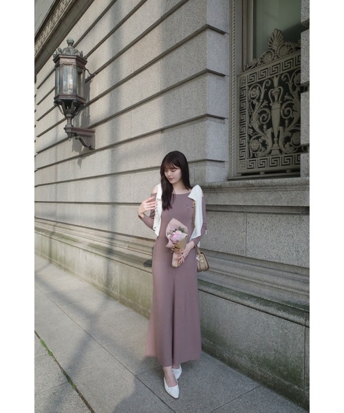 ワンピース mistreass Knit Dress Ensemble mocha mistreass Knit
