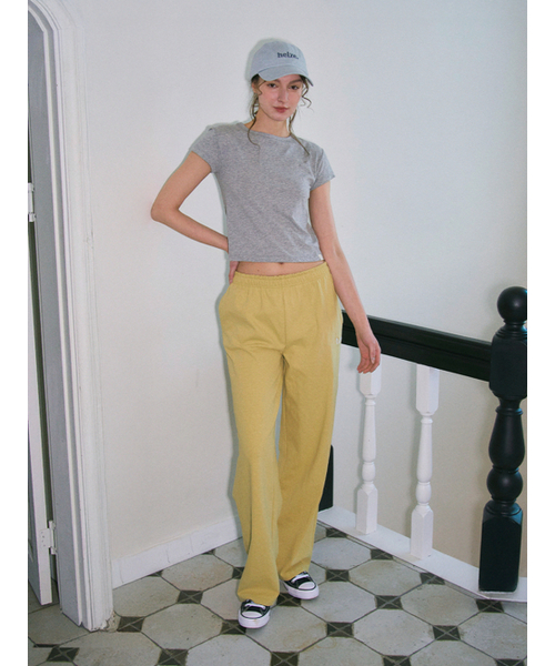 LILY HEIZE(リリーヘイズ)の「キラベーシックスウェットパンツ_YELLOW GREEN(スウェットパンツ・レディース・ライム・FREE)」の1枚目の写真