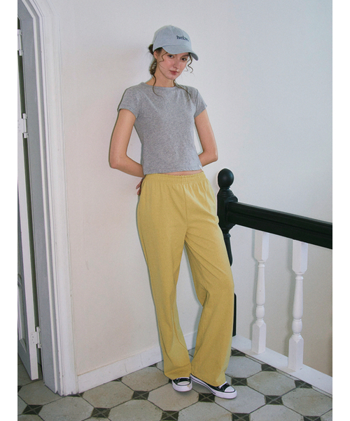 LILY HEIZE(リリーヘイズ)の「キラベーシックスウェットパンツ_YELLOW GREEN(スウェットパンツ・レディース・ライム・FREE)」の2枚目の写真
