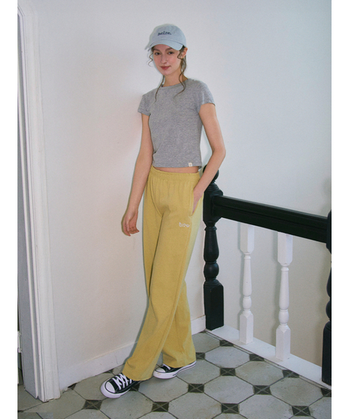 LILY HEIZE(リリーヘイズ)の「キラベーシックスウェットパンツ_YELLOW GREEN(スウェットパンツ・レディース・ライム・FREE)」の3枚目の写真