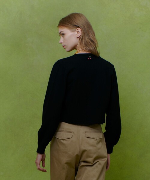 LOULOU WILLOUGHBY（ルルウィルビー）の「【LOULOU WILLOUGHBY】CHERRYビジューカーディガン（カーディガン/ボレロ・レディース・ブラック/サックスブルー/オフホワイト・2）」の20枚目の写真