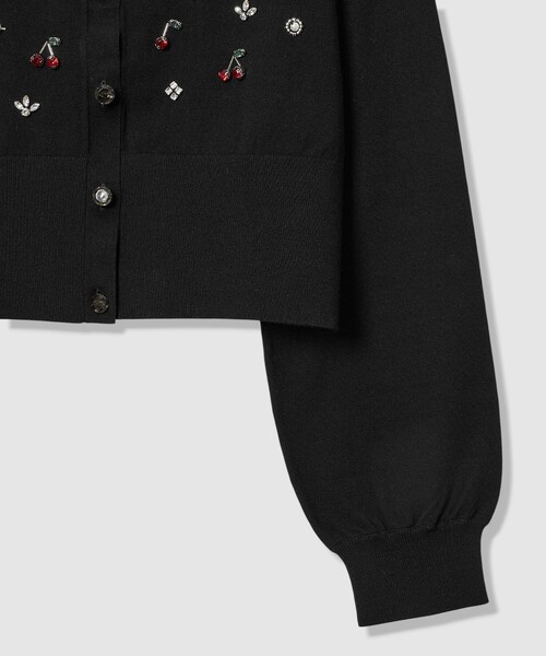 LOULOU WILLOUGHBY】CHERRYビジューカーディガン（カーディガン/ボレロ