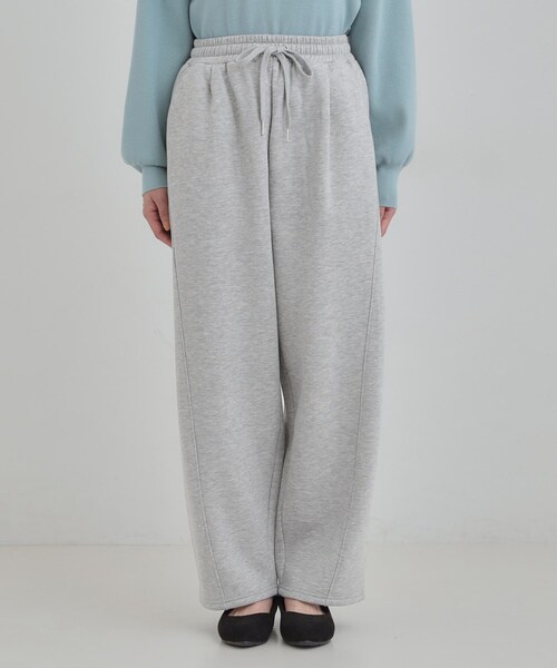 Cutie Blonde（キューティーブロンド）の「【洗濯機可/あったか/S-LL】裏起毛ストーン付き スウェットカーブパンツ（その他パンツ・レディース・ライトグレー/ブラック・04/03/02/01）」の11枚目の写真