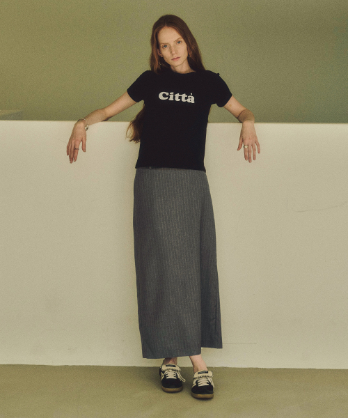 CITTA(シータ)の「シグネチャーロゴ半袖Tシャツ_CTT332(ブラック)(Tシャツ/カットソー・レディース・ブラック・FREE)」の2枚目の写真