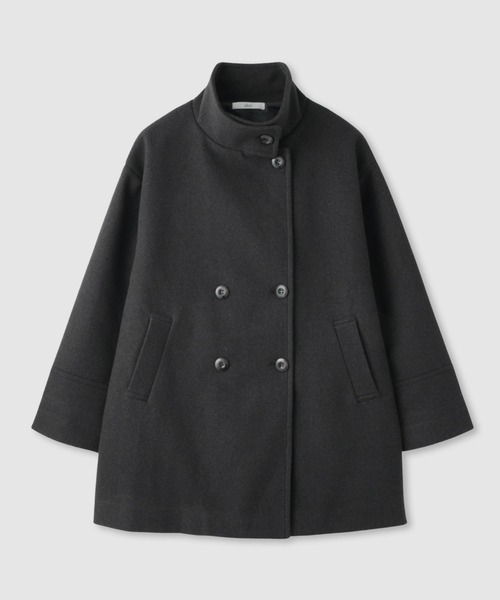 セール】Idnes スタンドカラー 3WAY ダブルボタン ミドルコート