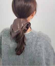 Peony（ピオニー）の「【Peony/ピオニー】/合皮スクエアシュシュ（シュシュ）」