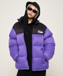 メンズのダウンジャケット/コート(パープル/紫色系・ブランドロゴ メンズのダウンジャケット/コート(パープル/紫色系・ブランドロゴ