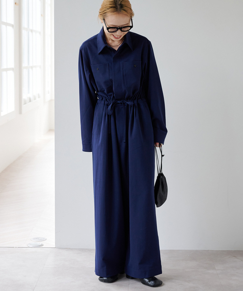 セール】アウトポケットシャツオールインワン（つなぎ/オールインワン