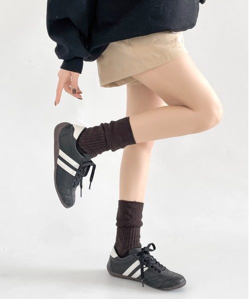 Shoes in Closet(シューズインクローゼット)の「超軽量 替え紐サテンリボン & パール付 サイドライン スニーカー 2745(スニーカー・レディース・ブラック/ホワイト×ブラック/ホワイト×グレー・M/S/XL/L)」の19枚目の写真