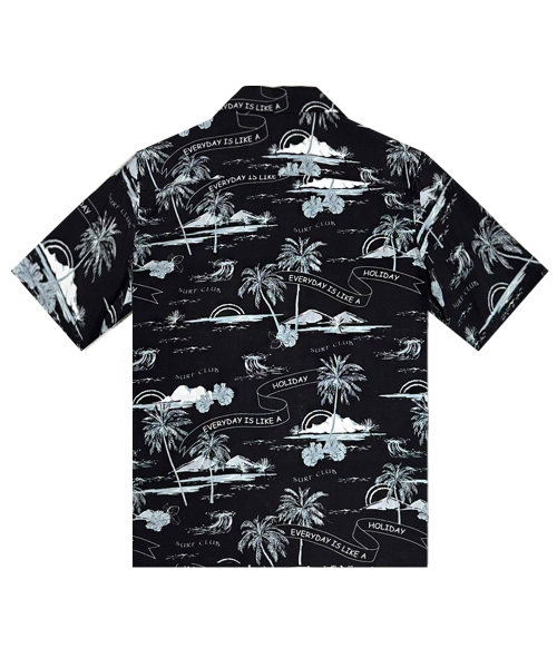 THESHIRTHOUSE(ザシャツハウス)の「ハワイアンシャツサンセットアイランド-ブラック(シャツ/ブラウス・メンズ・ブラック・1)」の3枚目の写真