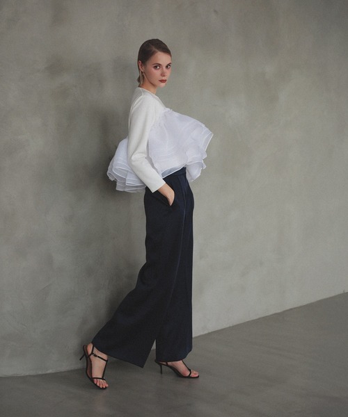 MERAKI(メラキ)の「アシンメトリーレーストップス(その他トップス・レディース・ホワイト/ブラック・FREE)」の5枚目の写真