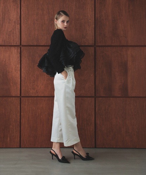 MERAKI(メラキ)の「アシンメトリーレーストップス(その他トップス・レディース・ホワイト/ブラック・FREE)」の11枚目の写真