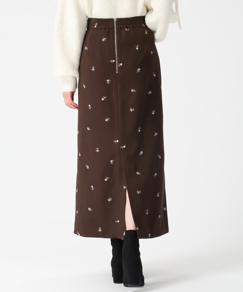 31 Sons de mode(トランテアン ソン ドゥ モード)の「2025秋冬新作 刺繍タイトスカート(スカート・レディース・ブルー/ブラウン/ベージュ・S/M)」の10枚目の写真