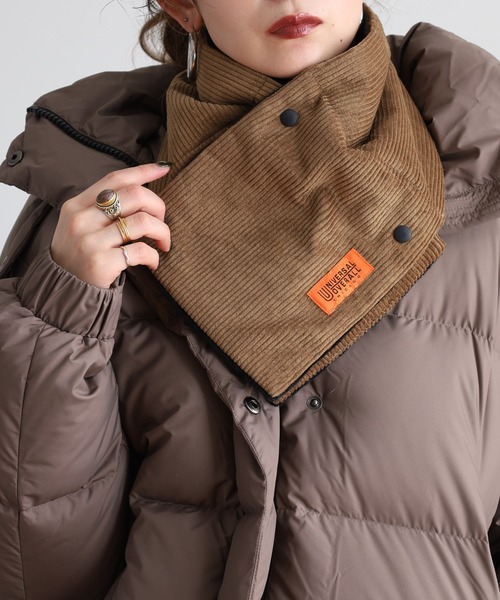 UNIVERSAL OVERALL（ユニバーサルオーバーオール）の「UNIVERSAL OVERALL 2AWY コーデュロイ 中綿 ネックウォーマー マフラー 男女兼用（ネックウォーマー/スヌード・メンズ・ブラック/ブラウン・FREE）」の12枚目の写真