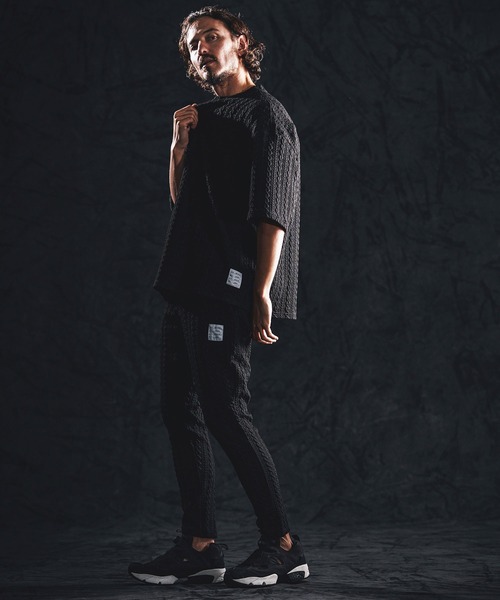 wjk reluxe(ダブルジェーケーリラックス)の「mt10163-cable knit jacquard key neck SS pullover キーネックプルオーバー(WR26S-13)(Tシャツ/カットソー・メンズ・ブラック/トップグレー/ホワイト・M/S/L)」の7枚目の写真