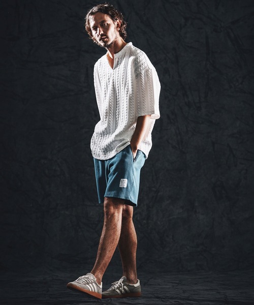 wjk reluxe(ダブルジェーケーリラックス)の「mt10163-cable knit jacquard key neck SS pullover キーネックプルオーバー(WR26S-13)(Tシャツ/カットソー・メンズ・ブラック/トップグレー/ホワイト・M/S/L)」の12枚目の写真
