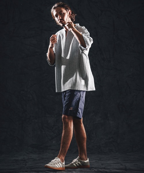 wjk reluxe(ダブルジェーケーリラックス)の「mt10163-cable knit jacquard key neck SS pullover キーネックプルオーバー(WR26S-13)(Tシャツ/カットソー・メンズ・ブラック/トップグレー/ホワイト・M/S/L)」の16枚目の写真