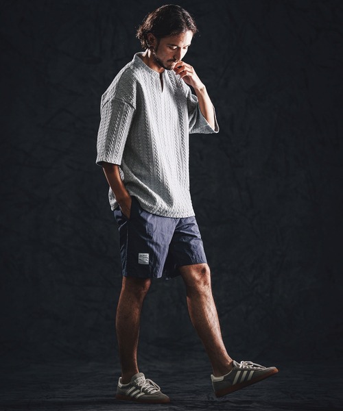 wjk reluxe(ダブルジェーケーリラックス)の「mt10163-cable knit jacquard key neck SS pullover キーネックプルオーバー(WR26S-13)(Tシャツ/カットソー・メンズ・ブラック/トップグレー/ホワイト・M/S/L)」の17枚目の写真