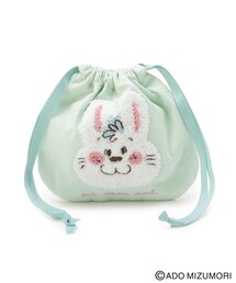 【リンネル2月号掲載/ワンズテラス限定】水森亜土 サガラ刺繍巾着
