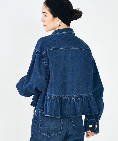 Rie Miller(リエミラー)の「【RM denim】裾フリルショート丈Gジャン(ブルゾン・レディース・インディゴブルー・FREE)」の20枚目の写真