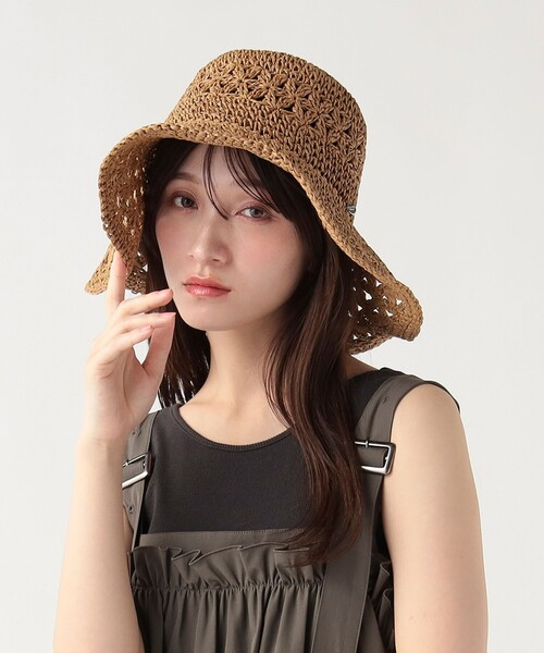 BEAMS HEART(ビームスハート)の「ペーパー スカシ ハット(ハット・レディース・ナチュラル/ベージュ/グレー・ONE SIZE)」の3枚目の写真