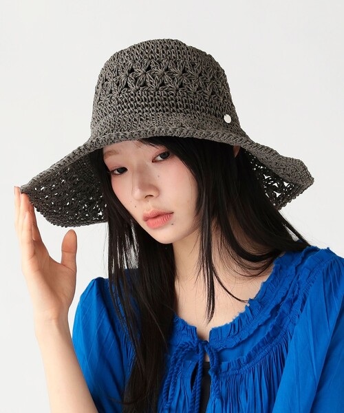 BEAMS HEART(ビームスハート)の「ペーパー スカシ ハット(ハット・レディース・ナチュラル/ベージュ/グレー・ONE SIZE)」の8枚目の写真