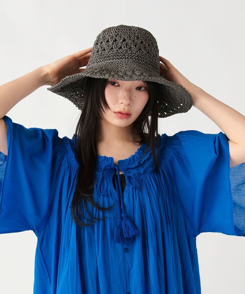 BEAMS HEART(ビームスハート)の「ペーパー スカシ ハット(ハット・レディース・ナチュラル/ベージュ/グレー・ONE SIZE)」の9枚目の写真