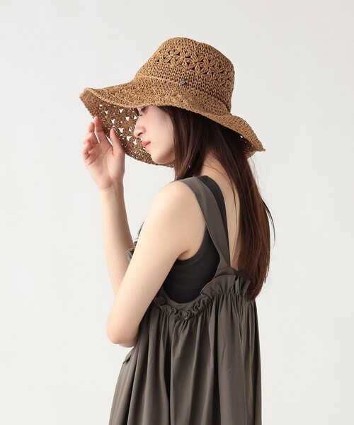 BEAMS HEART(ビームスハート)の「ペーパー スカシ ハット(ハット・レディース・ナチュラル/ベージュ/グレー・ONE SIZE)」の10枚目の写真