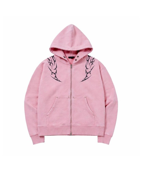 MSG（エムエスジー）の「Buyer's Select/ トライバル刺繍ZIPパーカー（パーカー・メンズ・ピンク/チャコール・M/L）」の22枚目の写真