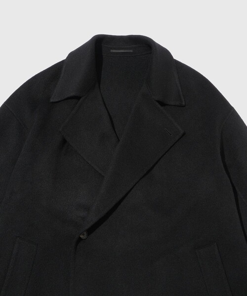 ADAM ET ROPE'（アダムエロペ）の「カシミヤ ダブルフェイス セミダブルコート / マフラー付き（ステンカラーコート・メンズ・ブラック・L/M）」の12枚目の写真
