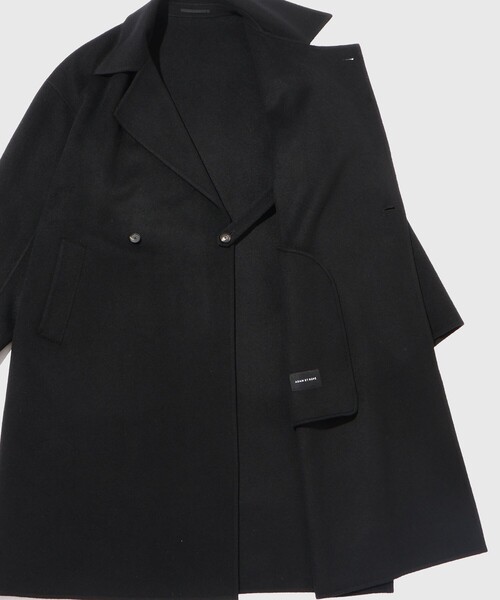 ADAM ET ROPE'（アダムエロペ）の「カシミヤ ダブルフェイス セミダブルコート / マフラー付き（ステンカラーコート・メンズ・ブラック・L/M）」の13枚目の写真