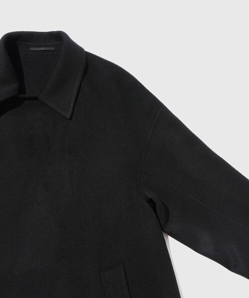 ADAM ET ROPE'（アダムエロペ）の「カシミヤ ダブルフェイス セミダブルコート / マフラー付き（ステンカラーコート・メンズ・ブラック・L/M）」の14枚目の写真