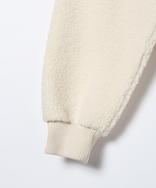 JEANASIS（ジーナシス）の「ボアハーフZIPショートプルオーバー/636273（スウェット・レディース・オフホワイト/チャコールグレー・FREE）」の6枚目の写真