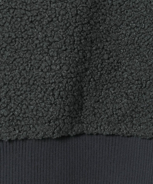 JEANASIS（ジーナシス）の「ボアハーフZIPショートプルオーバー/636273（スウェット・レディース・オフホワイト/チャコールグレー・FREE）」の10枚目の写真