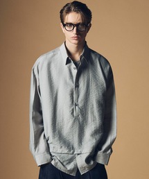 CIRCLEE（サークリー）の「CIRCLEE(サークリー)リネンブレンド スタンドカラー プルオーバーシャツ（シャツ/ブラウス）」