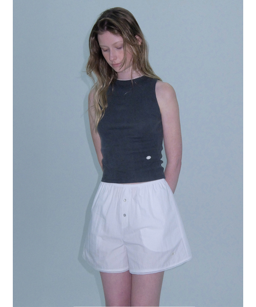 Race Trunk Shorts_Milk White
