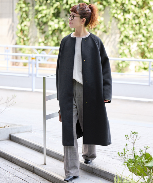 セール】《追加》S160ビーバーノーカラーコート（ノーカラーコート