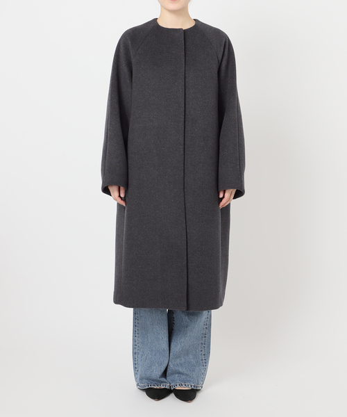 Spick & Span（スピックアンドスパン）の「《追加》S160ビーバーノーカラーコート（ノーカラーコート・レディース・ブラック/チャコールグレー・36/38）」の22枚目の写真