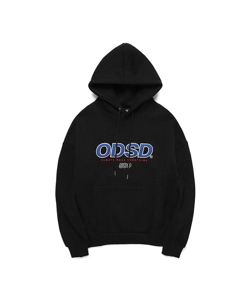 ODD STUDIO（オッドスタジオ）の「ODSDロゴアップリケフード - 8COLOR（パーカー・レディース・ライトグレー/ブラック/パープル/ネイビー/ブラウン/グレー/ブルー/バーガンディー・FREE/1(M)/2(L)）」の2枚目の写真