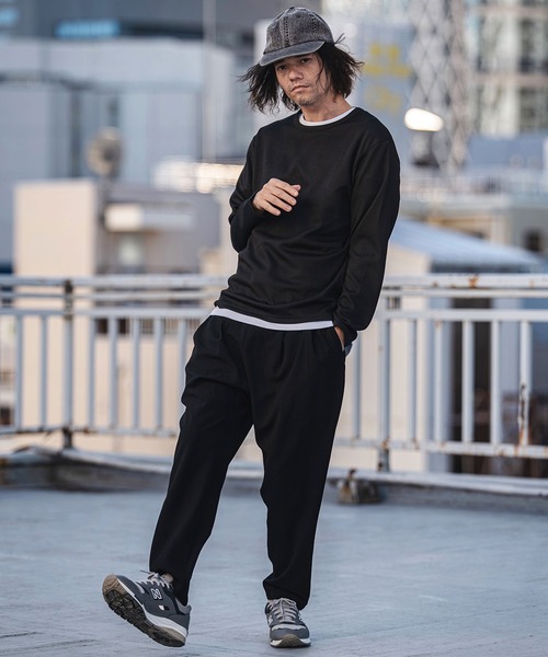 CAMBIO(カンビオ)の「mlt5563- ハニカムワッフルライクジャガード編みCNロンT(CA02-61208)(Tシャツ/カットソー・メンズ・ブラック/グレー/オフホワイト・M/L/XL)」の7枚目の写真