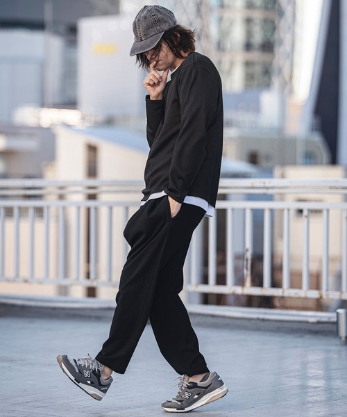 CAMBIO(カンビオ)の「mlt5563- ハニカムワッフルライクジャガード編みCNロンT(CA02-61208)(Tシャツ/カットソー・メンズ・ブラック/グレー/オフホワイト・M/L/XL)」の9枚目の写真