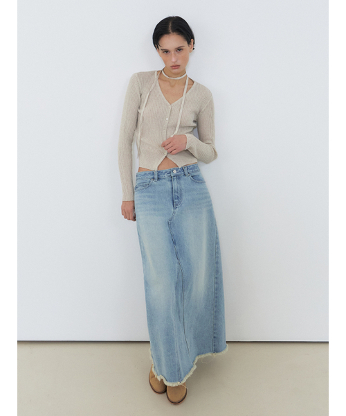ETMON(エトモン)の「Linen Scarf Knit Cardigan, Oatmeal(カーディガン/ボレロ・レディース・その他・FREE)」の3枚目の写真