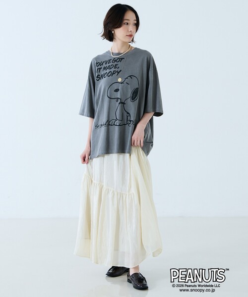Johnbull（ジョンブル）の「【JOHNBULL/ジョンブル】PEANUTS プリントTシャツ / スヌーピー / 半袖（Tシャツ/カットソー・レディース・ホワイト系その他/ホワイト系その他3/ブラック系その他/ホワイト系その他2/ブラック系その他3/ブラック系その他2・フリー）」の12枚目の写真