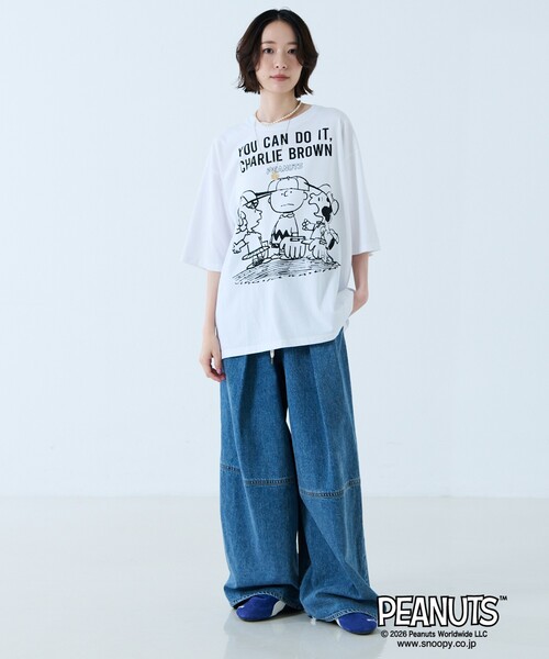 Johnbull（ジョンブル）の「【JOHNBULL/ジョンブル】PEANUTS プリントTシャツ / スヌーピー / 半袖（Tシャツ/カットソー・レディース・ホワイト系その他/ホワイト系その他3/ブラック系その他/ホワイト系その他2/ブラック系その他3/ブラック系その他2・フリー）」の16枚目の写真