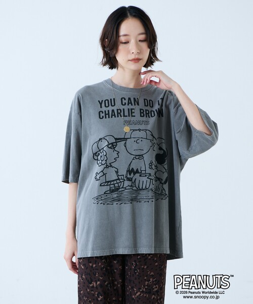 Johnbull（ジョンブル）の「【JOHNBULL/ジョンブル】PEANUTS プリントTシャツ / スヌーピー / 半袖（Tシャツ/カットソー・レディース・ホワイト系その他/ホワイト系その他3/ブラック系その他/ホワイト系その他2/ブラック系その他3/ブラック系その他2・フリー）」の19枚目の写真