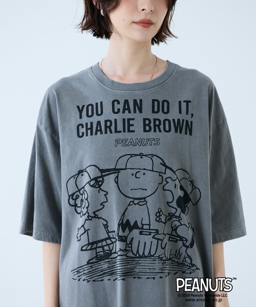 Johnbull（ジョンブル）の「【JOHNBULL/ジョンブル】PEANUTS プリントTシャツ / スヌーピー / 半袖（Tシャツ/カットソー・レディース・ホワイト系その他/ホワイト系その他3/ブラック系その他/ホワイト系その他2/ブラック系その他3/ブラック系その他2・フリー）」の21枚目の写真