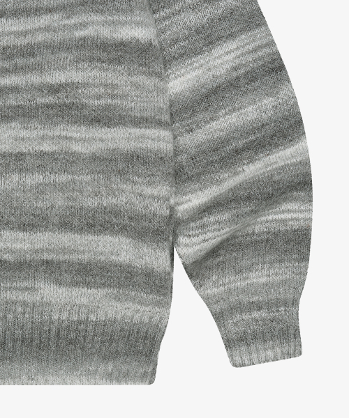 GOLDEN SNSHINE（ゴールデン サンシャイン）の「Wool stripe knit hood zip-up_Grey（パーカー・レディース・その他・M/L）」の4枚目の写真