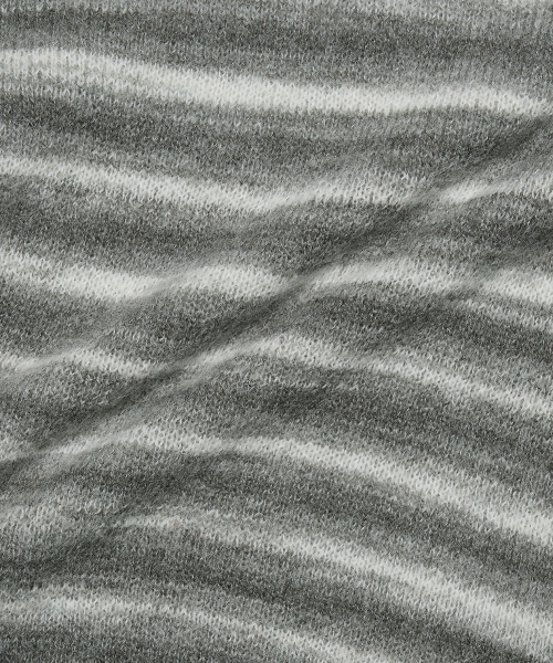 GOLDEN SNSHINE（ゴールデン サンシャイン）の「Wool stripe knit hood zip-up_Grey（パーカー・レディース・その他・M/L）」の5枚目の写真