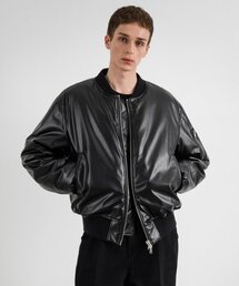 INSILENCE（インサイロンス）の「IOAKIMIDISビーガンレザーMA-1ブラック（ライダースジャケット）」